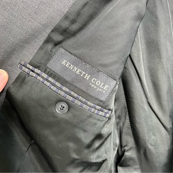 Kenneth Cole Mens Size 42R Charcoal Grey Wool Sport Coat Jacket Blazer Office - Picture 5 of 9